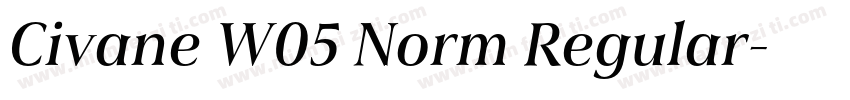 Civane W05 Norm Regular字体转换